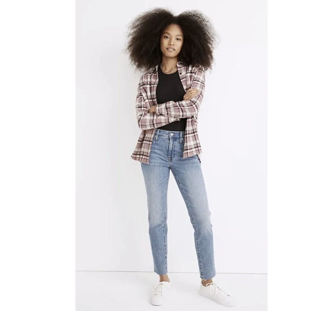 Madewell The Perfect Vintage Jean Blue Medium Wash Size 27 high rise Straight